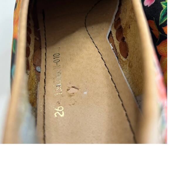 Handmade Mexico Leather Floral Huarache Shoes Women's Size 10 - Picture 8 of 10